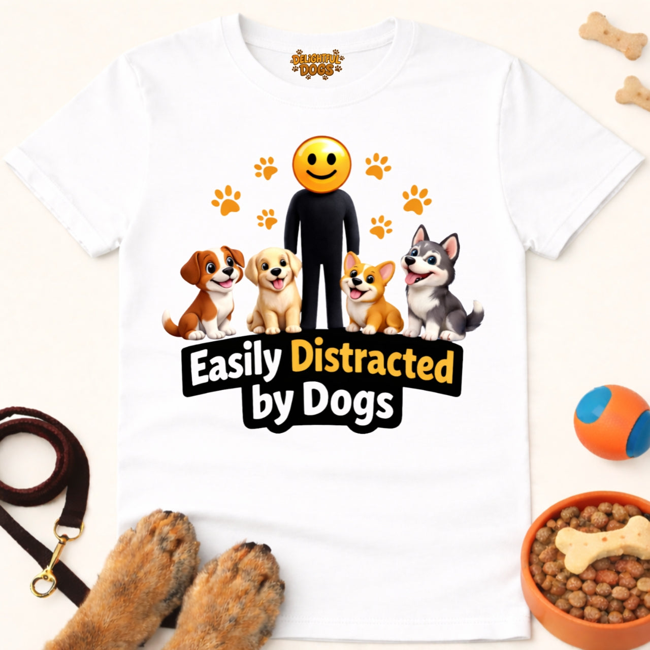 EASILY DISTRACTED BY DOGS